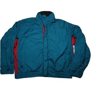 VTG Sportcaster Seattle Men XL Blue‎ Colorblock Lightweight Ski Jacket Parka EUC